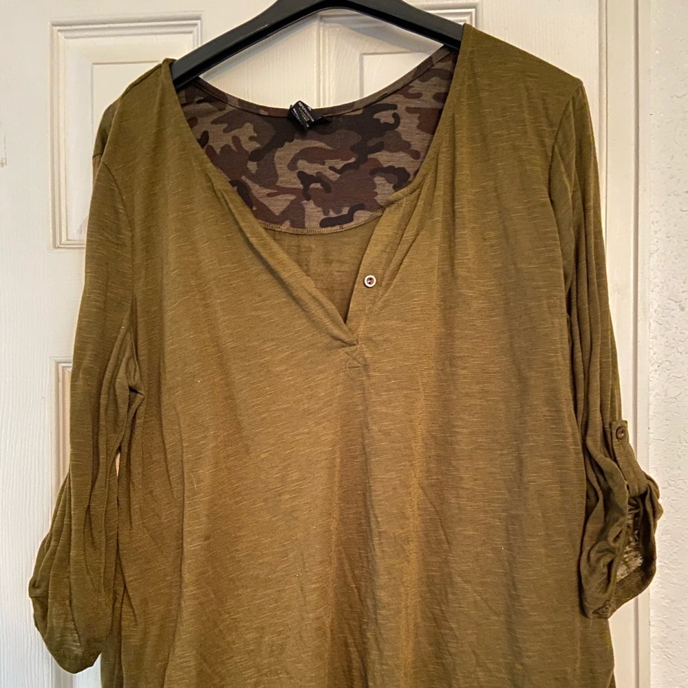 Army green shirt
